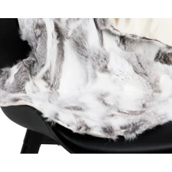 100% Ægte kaninskind i lysegrå