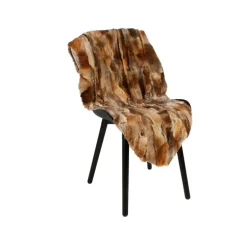 100% Ægte kaninskind i naturbrun