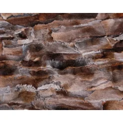 100% Ægte kaninskind i naturbrun