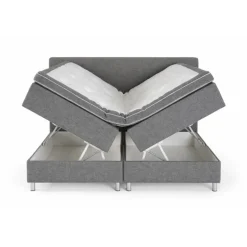 Accent Boksmadras M. Opbevaring 180x200 cm grå inkl hovedgavl