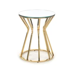 AFINA S, sofabord, spejl / guld