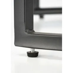 ALEXANDRA sæt af to sofaborde, Sort marmor / Sort