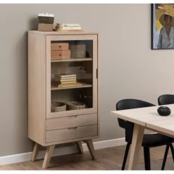 A-Line vitrine hvid spånplade