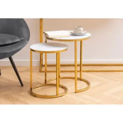 Alisma indskudsbord hvid glas