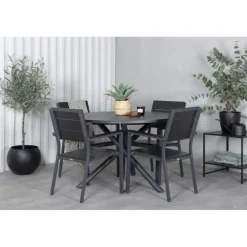 Alma Rund Loungesæt - Havemøbelsæt - Sort