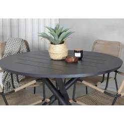 Alma Rundt Loungesæt - Havemøbelsæt - Beige,Sort