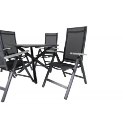 Alma Rundt Loungesæt - Havemøbelsæt - Sort,Grå