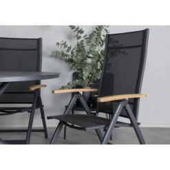 Alma Rundt Loungesæt - Havemøbelsæt - Sort,Natur