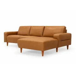 Almind læder chaiselongsofa højrevendt