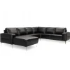 Almind læder hjørnesofa med chaiselong Venstrevendt