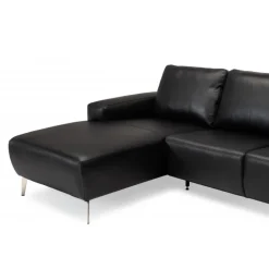 Almind læder hjørnesofa med chaiselong Venstrevendt