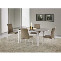 ALSTON Spisebord med udtræk - Beige/Hvid