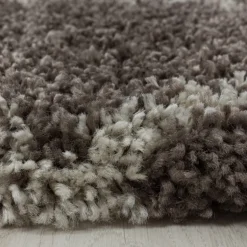 Alvor Shaggy tæppe Geometrisk - Brun