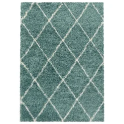 Alvor Shaggy tæppe Geometrisk - Blå