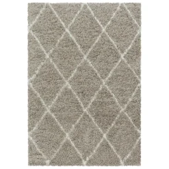 Alvor Shaggy Tæppeløber Geometrisk - Beige