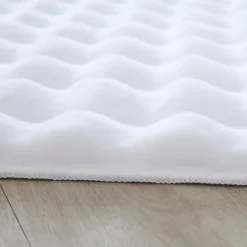 Ambiance Shaggy tæppe Ensfarvet - Hvid