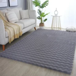 Ambiance Shaggy Tæppeløber Ensfarvet - Grå