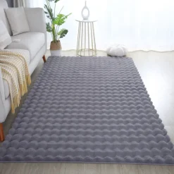 Ambiance Shaggy Tæppeløber Ensfarvet - Grå