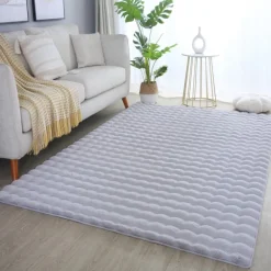 Ambiance Shaggy Tæppeløber Ensfarvet - Sølv