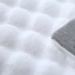 Ambiance Shaggy Tæppeløber Ensfarvet - Hvid