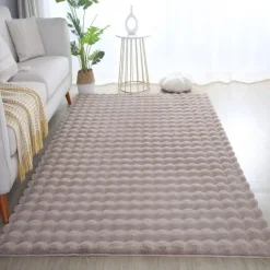 Ambiance Shaggy Tæppeløber Ensfarvet - Beige