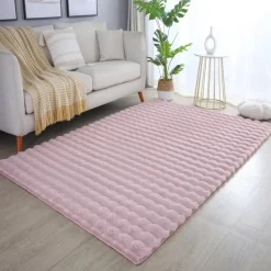 Ambiance Shaggy Tæppeløber Ensfarvet - Rosa