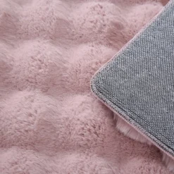 Ambiance Shaggy Tæppeløber Ensfarvet - Rosa