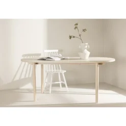 Andy Ovalt spisebord - Hvid