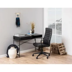 Angus skrivebord sort MDF