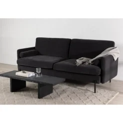 Antibes 3 personers Sofa - Sort og Mørkegrå