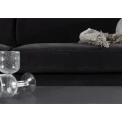 Antibes 3 personers Sofa - Sort og Mørkegrå