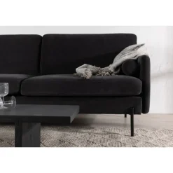 Antibes 3 personers Sofa - Sort og Mørkegrå