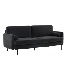 Antibes 3 personers Sofa - Sort og Mørkegrå