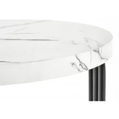 ANTICA S, sofabord Hvid marmor bordplade - Sort stel