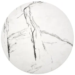 ANTICA S, sofabord Hvid marmor bordplade - Sort stel