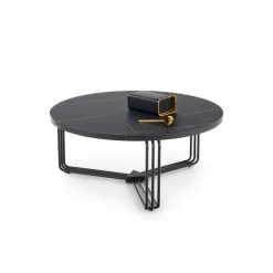 ANTICA sofabord, Sort marmorbordplade - Sort stel