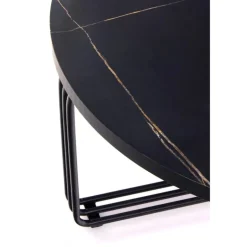 ANTICA sofabord, Sort marmorbordplade - Sort stel