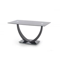 ANTON Glas Spisebord 140x80cm - Sort