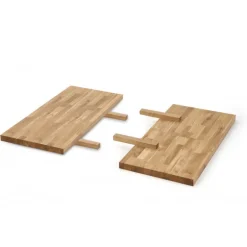 APEX & RADUS Spisebord med udtræk i massivt træ - 78/40 cm