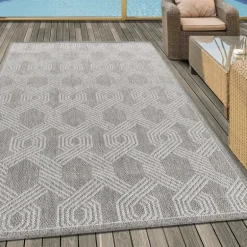Aruba Udendørs tæppe Geometrisk - Grå