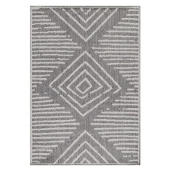 Aruba Udendørs tæppe Stribet - Grå