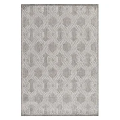 Aruba Udendørs Tæppeløber Geometrisk - Grå