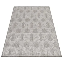 Aruba Udendørs Tæppeløber Geometrisk - Grå