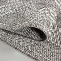 Aruba Udendørs Tæppeløber Geometrisk - Grå