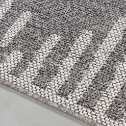 Aruba Udendørs Tæppeløber Stribet - Grå