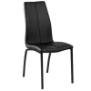 Asama spisebordsstol sort med stel i metal sort