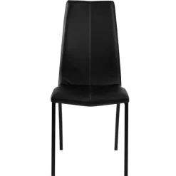 Asama spisebordsstol sort med stel i metal sort