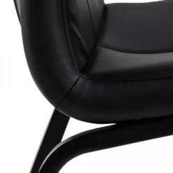 Asama spisebordsstol sort med stel i metal sort