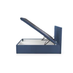 ASENTO 160x200 cmSeng - Mørkeblå Velour