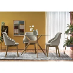 ASHMORE bord, - top - transparent, ben - Naturlig